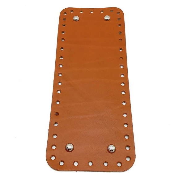 Çanta Aksesuar Gerçek Deri Taba 30X12 cm Dikdörtgen Gümüş Metalli Çanta Tabanı ürün görseli 1