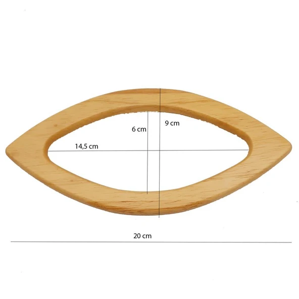 Çanta Aksesuar Kayık Model Ahşap Sap - Resim 3