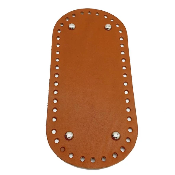 Çanta Aksesuar Gerçek Deri Taba 25X12 cm Oval Gümüş Metalli Çanta Tabanı ürün görseli 1