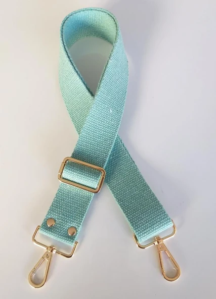 Çanta Aksesuar Pamuklu Kolon 120X4 Cm Light Gold Metal Su Yeşili ürün görseli 1