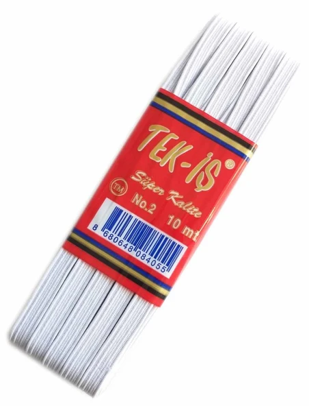 Çanta Aksesuar Lastik Beyaz Yassı No:2 ürün görseli 1