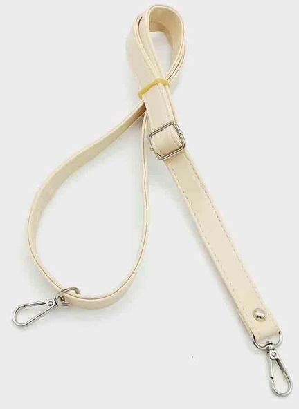 Çanta Aksesuar Krem 125X2 Cm Çanta Sapı Sürgütlü Gümüş Metal ürün görseli 1