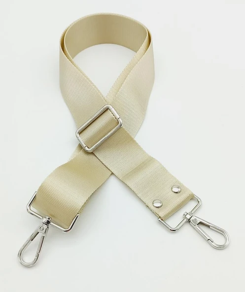 Çanta Aksesuar Polyester Kolon 120X4 Cm Bej Gümüş Metalli ürün görseli 1