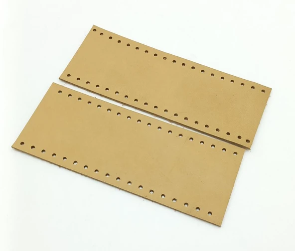 Çanta Aksesuar Ham Doğal Renk Gerçek Deri Tutma Sapı 15X6 Cm Simit Sap ürün görseli 1