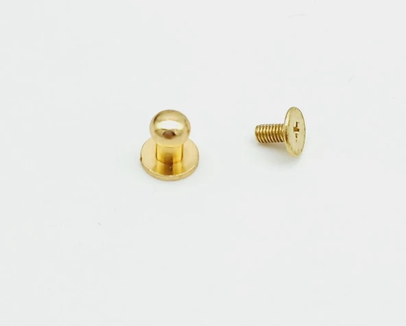Çanta Aksesuar Vidalı Trok Rivet Light Gold Renk 1 Adet ürün görseli 1