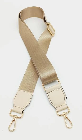 Çanta Aksesuar Suni Derili Polyester Kolon 120X4 Cm Bej Light Gold Metalli ürün görseli 1