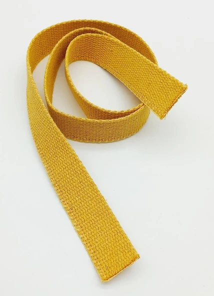 Çanta Aksesuar 3 Cm Pamuklu Kolon 1 Metre Sarı Renk ürün görseli 1