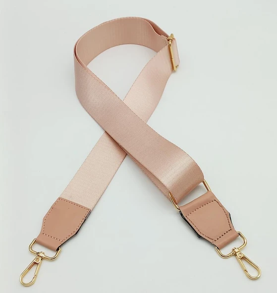 Çanta Aksesuar Suni Derili Polyester Kolon 120X4 Cm Pudra Light Gold Metalli ürün görseli 1