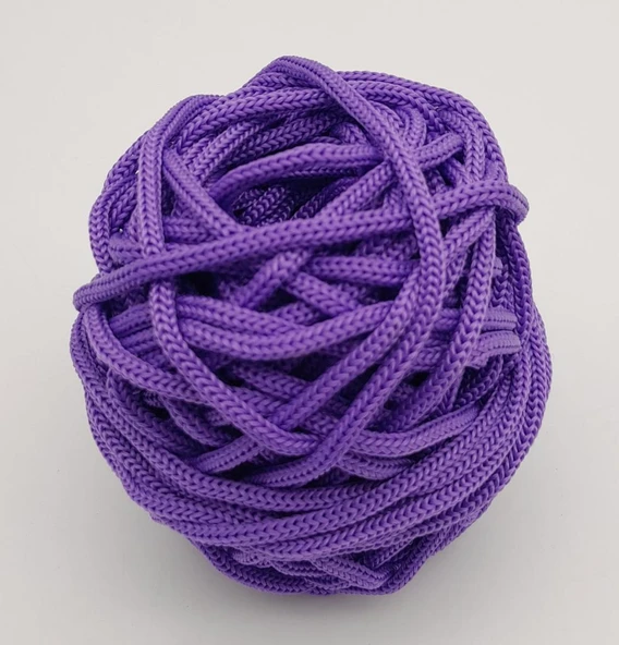Çanta Aksesuar 5 mm Lila Renk Polyester Makrome ürün görseli 1