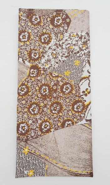 Çanta Aksesuar 120X50 Cm Kahverengi Pamuklu Astarlık Kumaş Çiçek Desenli ürün görseli 1