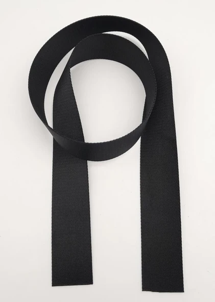 Çanta Aksesuar 4 Cm Siyah Renk Polyester Kolon 1 Metre ürün görseli 1