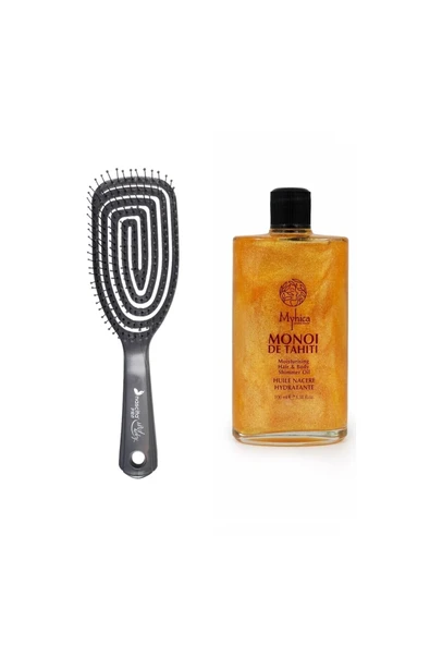 Pro Üç Boyutlu Saç Fırçası -01 + Işıltılı Saç & Vücut Nemlendirici Yağ - 100 ml ürün görseli 1