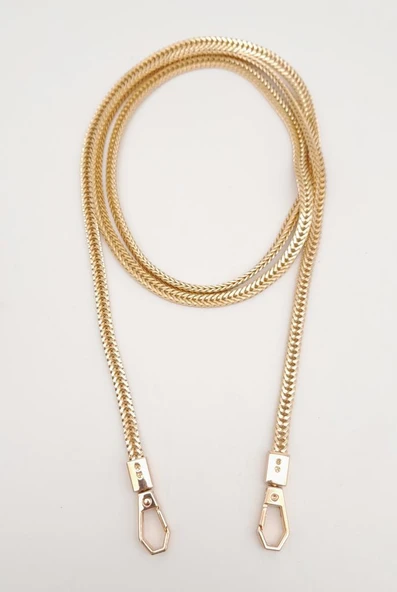 Çanta Aksesuar 125 cm Light Gold Renk Kancalı Çanta Zinciri ürün görseli 1