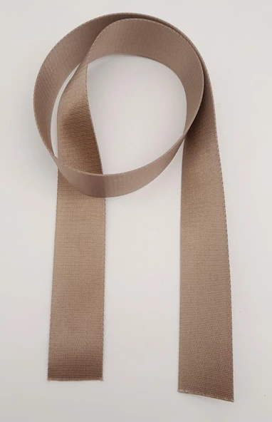 Çanta Aksesuar 4 Cm Vizon Renk Polyester Kolon 1 Metre ürün görseli 1
