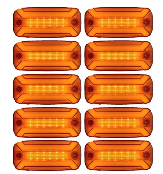 10 Adet Neon Ledli Yan Dorse Kasa Lambası 12-24 Volt Melek Kanadı Turuncu ürün görseli 1