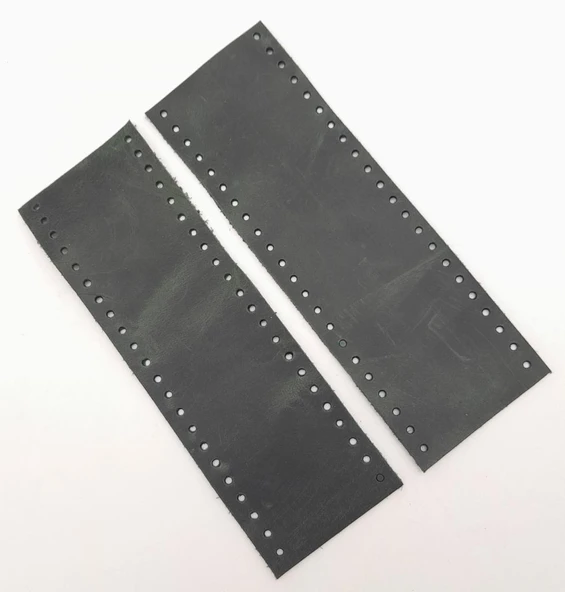 Çanta Aksesuar Crazy Oil Yeşil Gerçek Deri Tutma Sapı 18X6 Cm Simit Sap ürün görseli 1