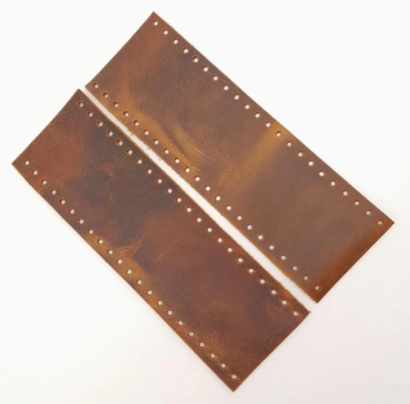 Çanta Aksesuar Crazy Oil Hardal Gerçek Deri Tutma Sapı 18X6 Cm Simit Sap ürün görseli 1