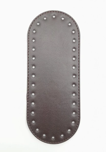 Çanta Aksesuar Suni Deri Kahverengi 20X8 cm Oval Çanta Tabanı ürün görseli 1
