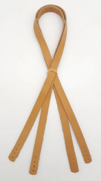 Çanta Aksesuar Gerçek Deri 70X1.2 Cm Açık Taba Renk Çanta Sapı ürün görseli 1