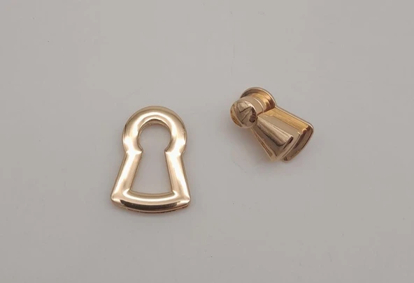 Çanta Aksesuar Kulplu Kilit Light Gold - Resim 3