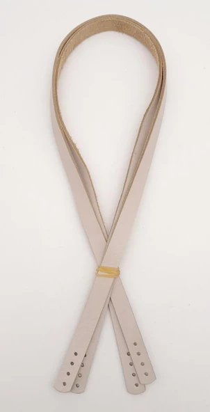 Çanta Aksesuar Gerçek Deri 70X1.2 Cm Bej Renk Çanta Sapı ürün görseli 1