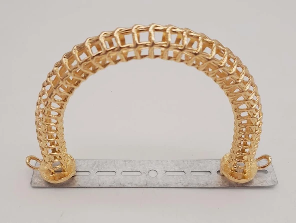 Çanta Aksesuar Kafes Model Light Gold Çanta Tutma Sapı - Resim 3
