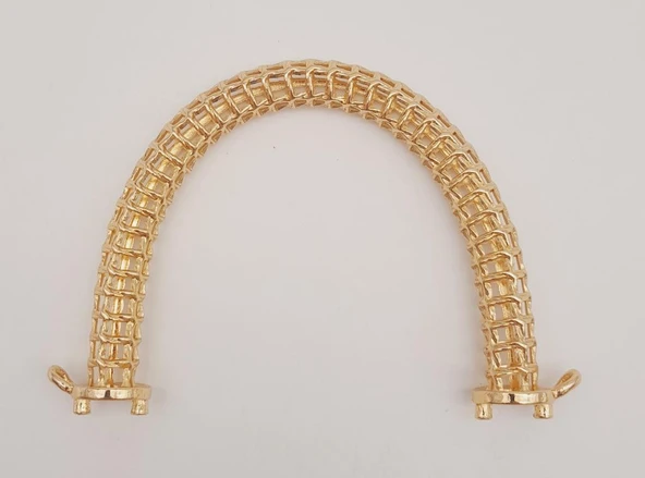 Çanta Aksesuar Kafes Model Light Gold Çanta Tutma Sapı ürün görseli 1