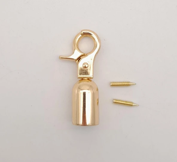 Çanta Aksesuar 12 mm Light Gold Renk Kancalı Kovan 1 Adet ürün görseli 1
