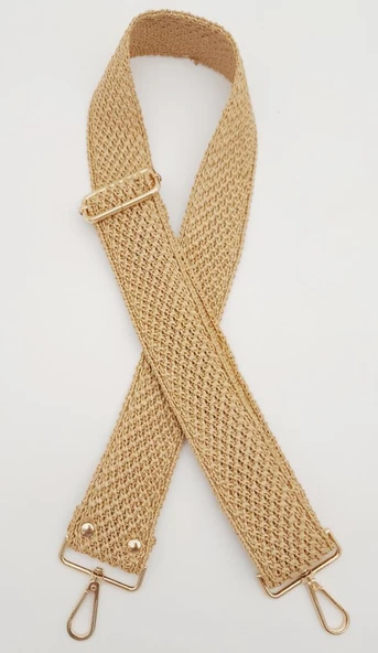 Çanta Aksesuar 120x5 cm Hasır Model Kolon Çanta Sapı Light Gold Metalli ürün görseli 1