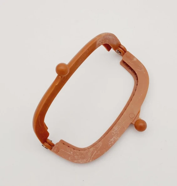Çanta Aksesuar 9 cm Plastik Cüzdan Klipsi Taba Renk - Resim 2
