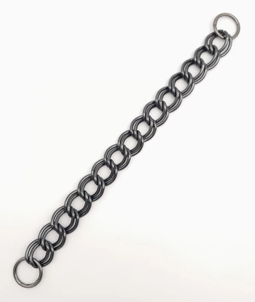 Çanta Aksesuar 38 cm Çift Halkalı Füme Renk Zincir - Resim 2