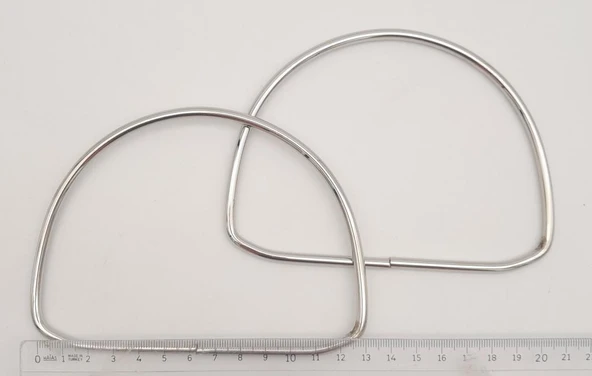 Çanta Aksesuar 12.5 cm D Model Gümüş Renk Metal Çanta Tutma Sapı - Resim 2