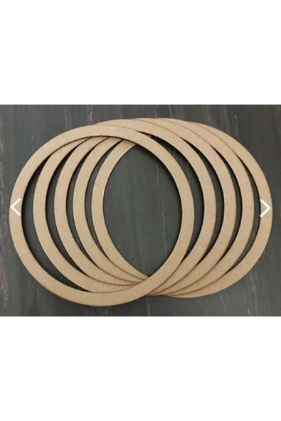 SLY-Ham Mdf Vidasız 25 Cm Çapında 5'li Kasnak Seti Düş Kapanı Ve Makrome Örgü Çemberi ürün görseli 1