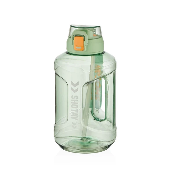 Shotay Medium Barrel Su Matarası Tritan Geniş Yeşil 1600Ml ürün görseli 1