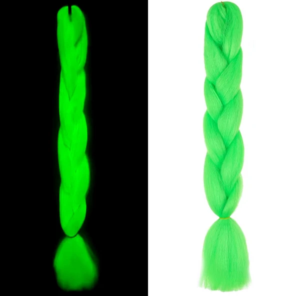 Fosforlu Neon Örgülük Saç Esperer 100 Gr. - Yeşil ürün görseli 1
