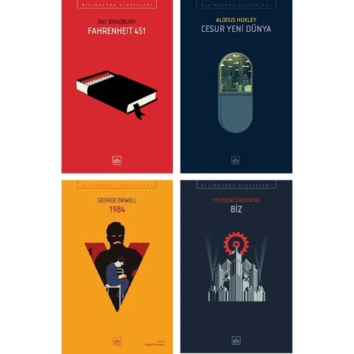 Fahrenheit 451 - Cesur Yeni Dünya - 1984 - Biz -İthaki Yayınları Bilim Kurgu Distopya Klasikleri 4 Kitap Set ürün görseli 1