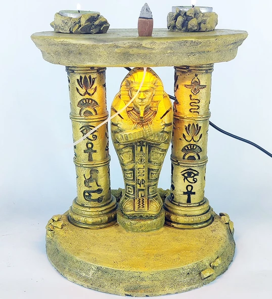 Antik Mısır Sarcophagus Lahit Işıklı GeriAkış Tütsülük (Amber Işıklı) ürün görseli 1