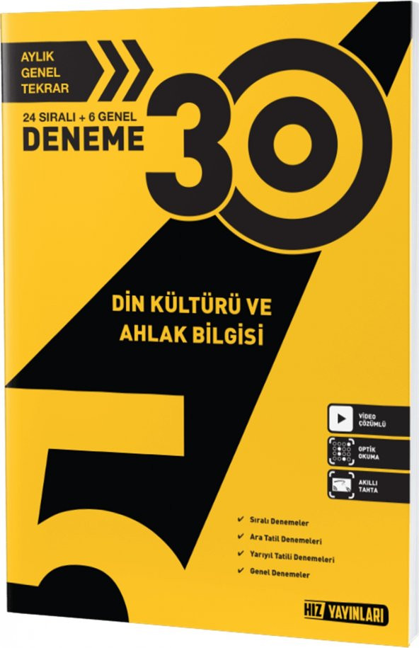 Hız Yayınları 2023 5. Sınıf Din Kültürü 30 Lu Deneme ürün görseli 1