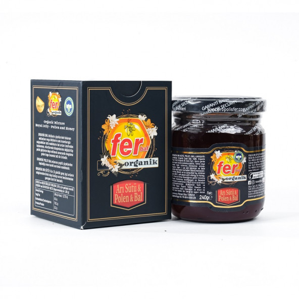FER ORGANİK ARI SÜTÜ BAL POLEN 240 GR ürün görseli 1