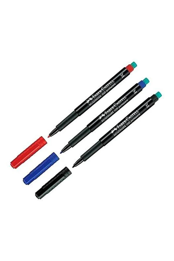 Faber Castell Multimark Permanent Asetat Kalemi 1.0(m) 3 Renk ürün görseli 1