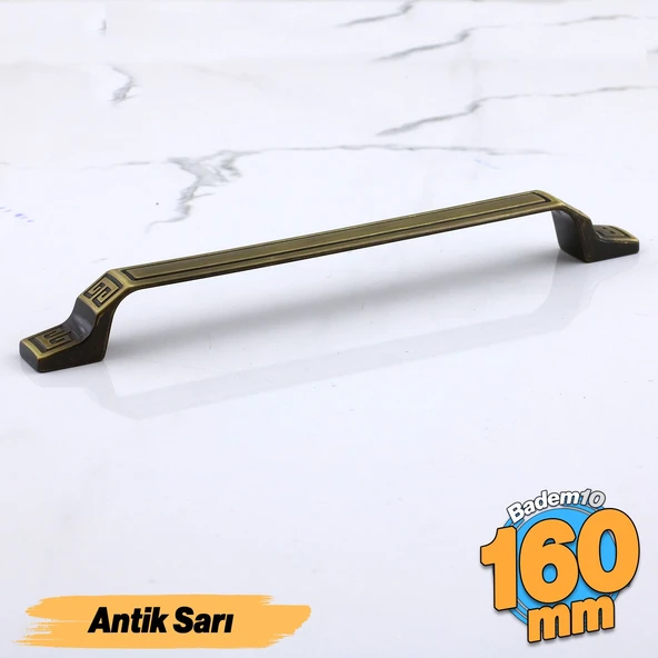 Can Antik Sarı Metal Kulp 160 mm 16 cm Mobilya Çekmece Mutfak Dolabı Dolap Kulpları Kulbu Kulpu ürün görseli 1