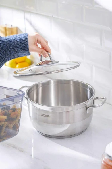 Acar Karat 26 cm Derin Çelik Tencere - Resim 3