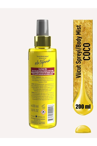 Coco Body Mist Vücut Spreyi 200ml. - Resim 2