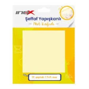 INOX YAPISKANLI NOT KAGIDI 76X76 50 YP.SEFFAF SARI ürün görseli 1