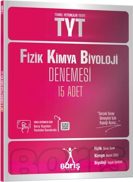 Barış Yayınları TYT Fizik Kimya Biyoloji Denemesi 15 Adet ürün görseli 1