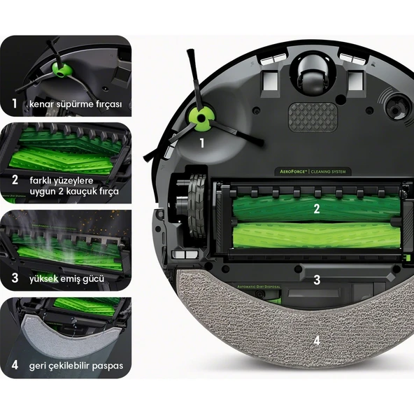 Roomba Combo J7 Robot Süpürge ve Paspas - Resim 2