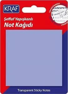KRAF YAPISKANLI NOT KAGIDI 76X76 50 YP.SEFFAF MOR ürün görseli 1