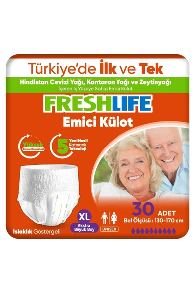 Freshlife Emici Külot Ekstra Büyük Boy XL 30'lu Hasta Bezi ürün görseli 1