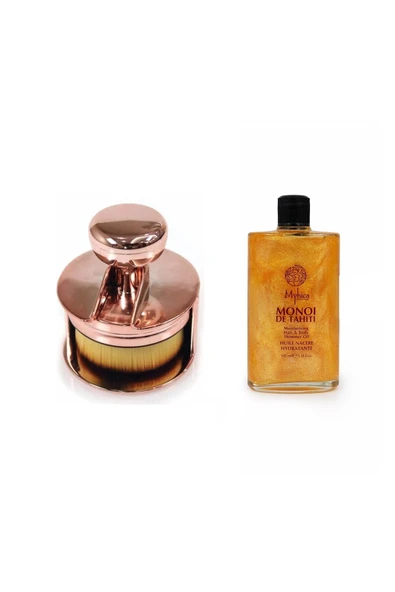 Bronzy Glow Fondöten Fırçası 247 + Işıltılı Saç & Vücut Nemlendirici Yağ - 100 ml ürün görseli 1