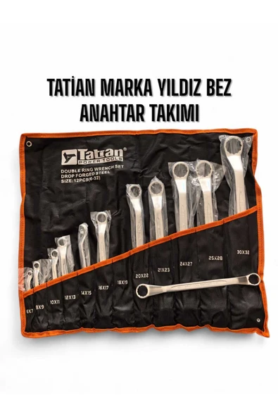 12 Parça Iki Ağız Yıldız Anahtar Takımı Bez Çantalı ürün görseli 1